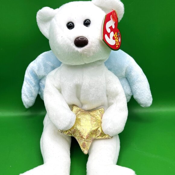 Ty Beanie Baby Christmas Angel Bear Lot of 3 MWMT Gift Love Peace Star Plush - Picture 3 of 16
